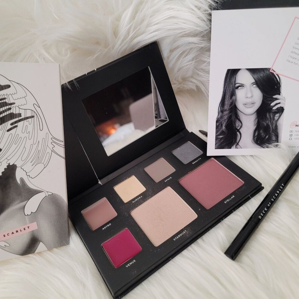 Deck of Scarlet ✦ Nikkia Joy Makeup Palette ✦ Eyes Lips Cheeks Glam Collab NWT